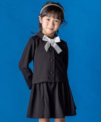 BeBe Petits Pois Vert/【お揃い】リボン付きチェック無地フォーマルスーツ上下セット(110~130cm)/505818043