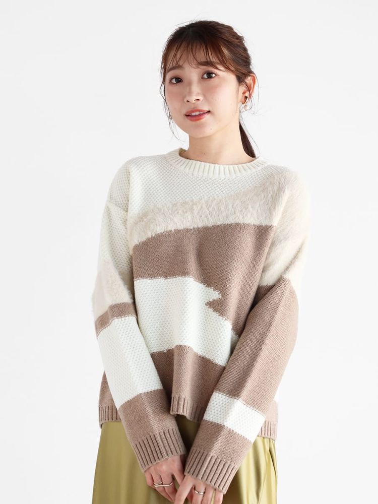新品vin スコットクラブニットジャンパー配色カラー