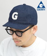 AMS SELECT/GERRY ジェリー フェルトワッペン キャンバス デニム ボールキャップ ショートバイザー アンパイアキャップ カジュアル/505798618