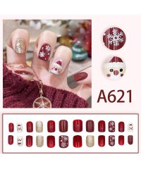 shoppinggo/ネイルチップ クリスマス デザイン つけ爪 かわいい プレゼン nail 冬 短い爪 ベリーショート ちび爪 付け爪 ジェルネイルレッド/505822138