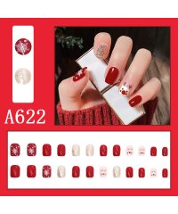 shoppinggo/ネイルチップ クリスマス デザイン つけ爪 かわいい プレゼン nail 冬 短い爪 ベリーショート ちび爪 付け爪 ジェルネイルレッド/505822138