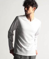 NICOLE CLUB FOR MEN/ヘリンボン柄Ｖネックカットソー/505783486