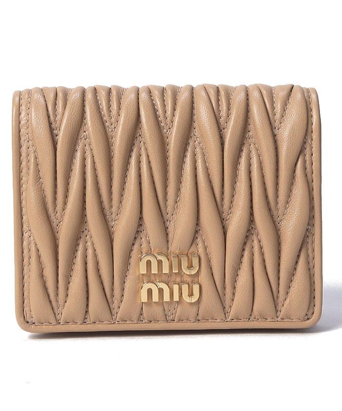 ◆Miu Miu◆FW24マテラセ半財布5MV204 2FPP キャメル 韓国人気 ◇Miu Miu◇FW24マテラセ半財布5MV204 2FPP キャメル 韓国人気