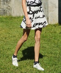 LANVIN SPORT/ロゴプリントフレアスカート/505807070
