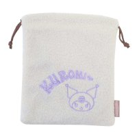 cinemacollection/シネマコレクション cinemacollection サンリオキャラクターズ 巾着袋 ボア キンチャク クロミ アイボリー サンリオ エムプラン 小物入れ 巾着/505822926