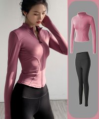shoppinggo/ショッピングゴー shoppinggo フィットネスウェア 2点セット レディース ヨガウェア スポーツウェア ジム ウェア トレーニング 吸汗&速乾 上下 ラ/505823966