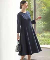 KUMIKYOKU(S SIZE)/【NAVY】コンフォータブルドレープ フレアワンピース/505824934