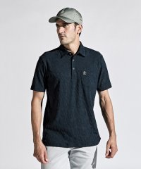 Munsingwear/ストレッチジャカードモノグラム柄半袖テーラーカラーシャツ/505803892