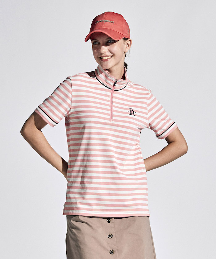 Munsingwear マンシングウェア 半袖 ワンピース M ボーダー