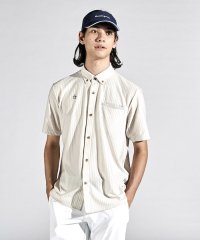 Munsingwear/SUNSCREENストライプボタンダウン半袖シャツ/505824399