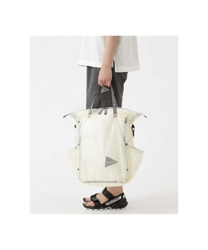 and wander/アンドワンダー sil tote bag シルトートバッグ