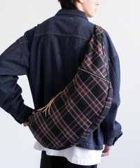 Rocky Monroe/ロッキーモンロー Rocky Monroe ショルダーバッグ 斜め掛け メンズ レディース 鞄 チェック柄 レザー 日本製 国産 牛革 栃木レザー フェス お出/505825931