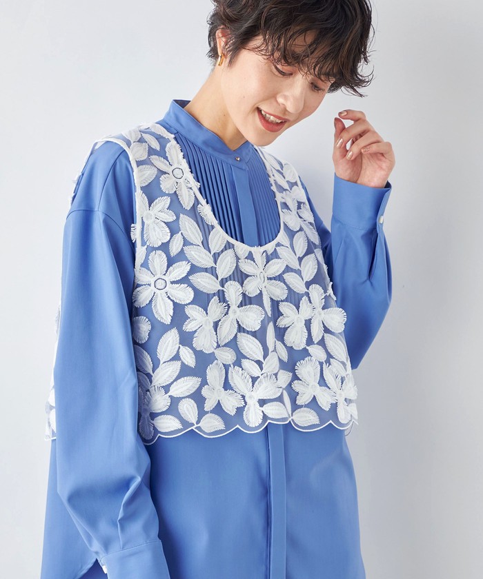 セール 35%OFF】ピンタックサテンシャツ(505804948