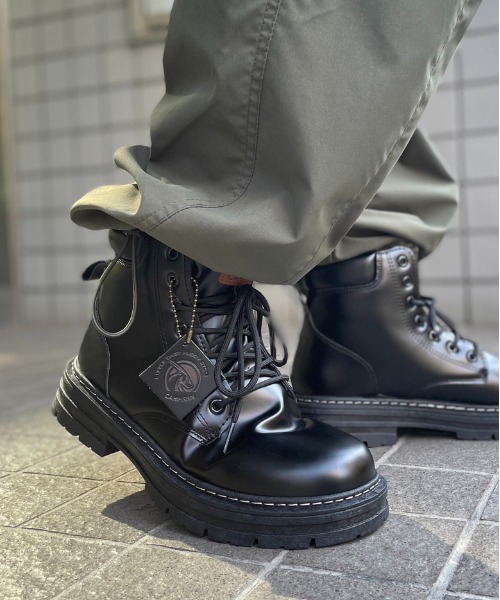 セール5%OFF】【SETUP7】フェイクレザー レースアップブーツ セール5%OFF】【SETUP7】フェイクレザー レースアップブーツ