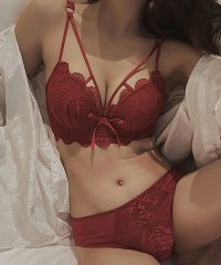 NinaetLina/ニナエリナ Nina et Lina レースダブルストライプブラショーツセット【返品不可商品】/505826073