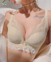 NinaetLina/レディース インナー レース ブラジャー & ショーツ セット 3/4カップ/505826074