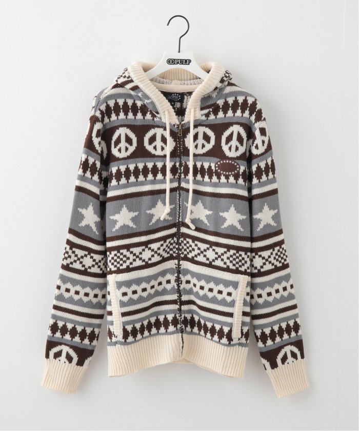トップス afb PEACE KNIT HOODIE afb PEACE KNIT HOODIE