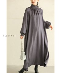 CAWAII/立体襟と胸元タックのポワン袖ワンピース/505827977