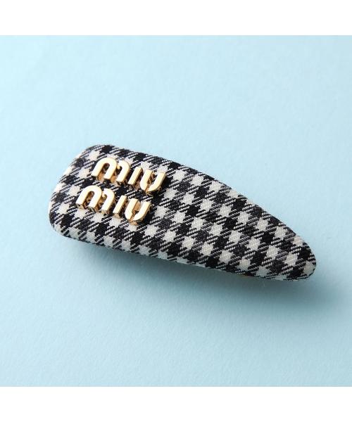 MIUMIU バレッタ 5IF092 2F9H ギンガムチェック(505828244 MIUMIU バレッタ 5IF092 2F9H ギンガムチェック(505828244