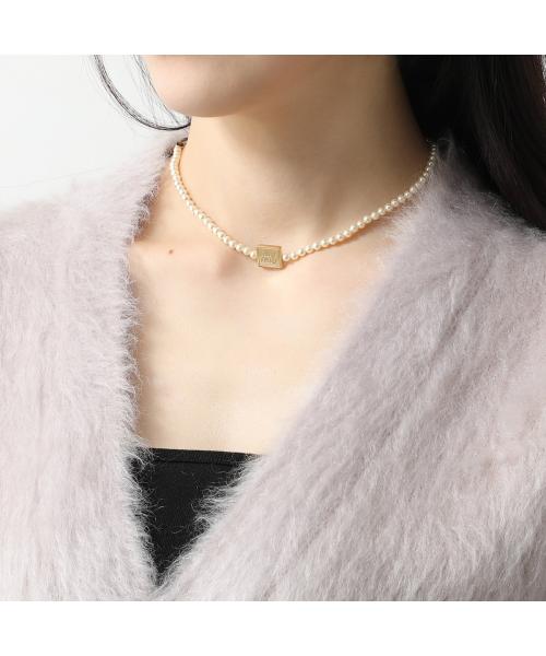 MIUMIU ネックレス 5IC066 2F89 ロゴ パール(505828364 MIUMIU ネックレス 5IC066 2F89 ロゴ パール(505828364