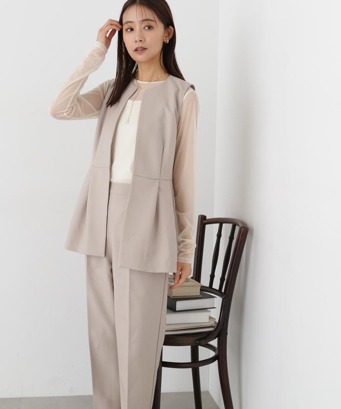 NATURALBEAUTYBASIC ペプラムジレ　セットアップ ナチュラルビューティーベーシック NATURAL BEAUTY BASIC