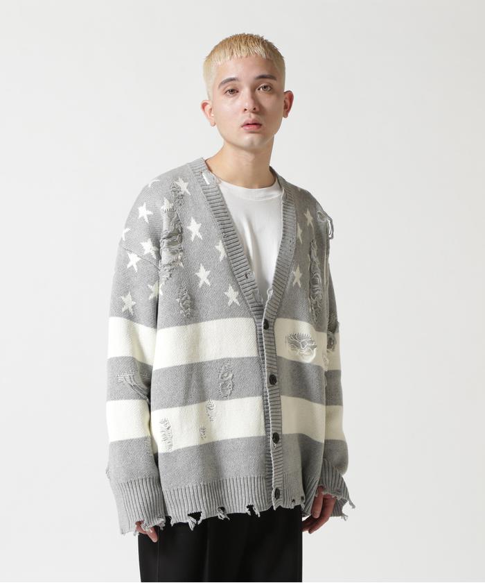 WHITELAND/ホワイトランド/FLAG CARDIGAN/フラッグカーディガン