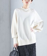 SHIPS WOMEN/〈手洗い可能〉マーセライズ コットン 編地 切替 プルオーバー 24SS ◇/505829351