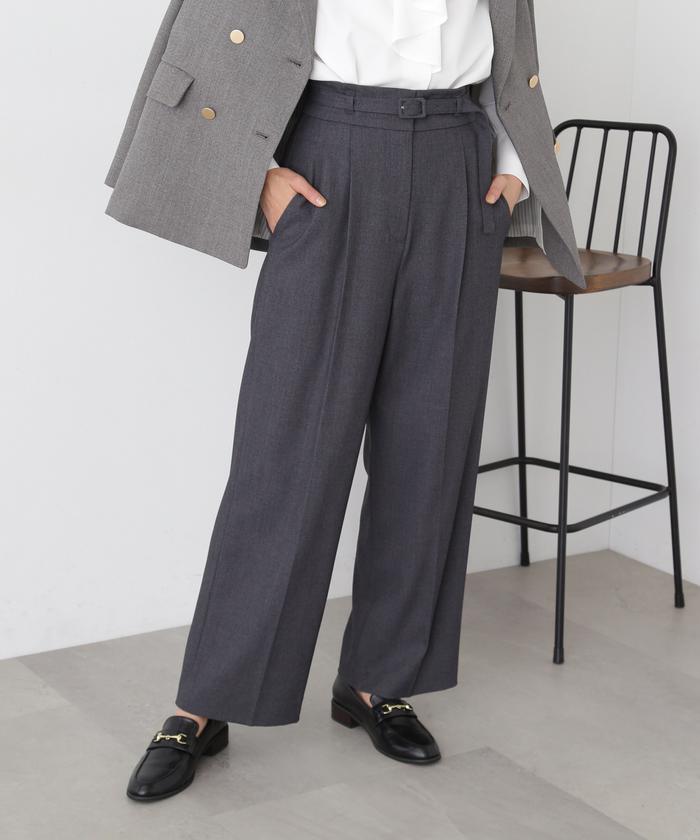 セール】ハイウエストベルト付きワイドパンツ《S Size Line