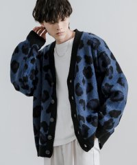 Rocky Monroe/ロッキーモンロー Rocky Monroe カーディガン ニット セーター メンズ レディース ライトアウター Vネック 総柄 レオパード ヒョウ柄 羽織り モ/505831493