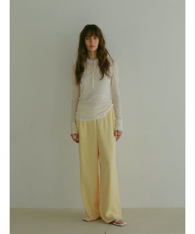 ETRETOKYO スムースリラクシーワイドパンツ 新品 ETRE TOKYO - スムースリラクシーワイドパンツ - WHITE | ADDICT