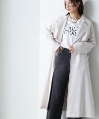 NATURAL BEAUTY BASIC/＜パウダリーツイルシリーズ＞ベルテッドコート　24SS/505830692