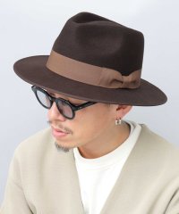 AMS SELECT/レックハッター Req Hatter 2トーン ワイドブリム 中折れハット ウール つば広 フェルトハット ロングブリム 帽子/505833440