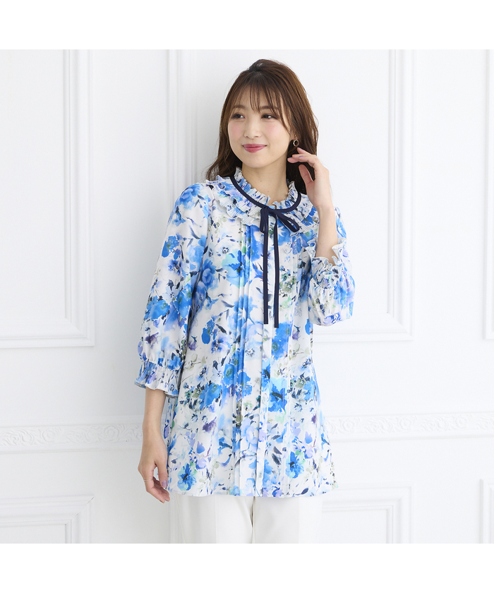 ローズティアラ❣️ オフショルダー パフスリーブ シャツ 46 ローズティアラ❣️ オフショルダー パフスリーブ シャツ 46