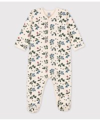 PETIT BATEAU/裏起毛プリント前開きロンパース/505833721