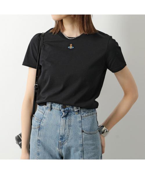 ヴィヴィアンウエストウッドオーブ刺繍トップスTシャツカットソー ヴィヴィアンウエストウッドオーブ刺繍トップスTシャツカットソー