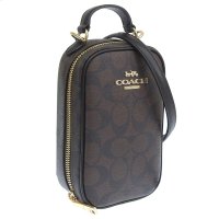 COACH/COACH コーチ EVA PHONE CROSS BODY BAG エヴァ フォーン クロスボディバッグ シグネチャー 斜めがけショルダー バッグ レザー/505835094