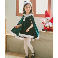 OSYAREVO/オシャレボ OSYAREVO 【ネット限定】キッズ コスプレ クリスマスサンタ ポンチョ ワンピース【返品不可商品】/505834786