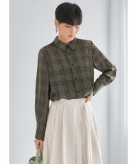 STYLE DELI/【LUXE】マットサテンチェック柄シャツ/505837351