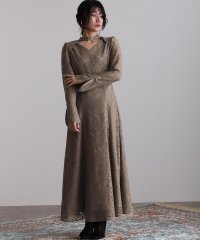 PourVous/プールヴー PourVous オープンティアドロップパーティードレスセレモニーミモレ丈&七分袖結婚式フォーマル ワンピース 20代 30代 40代/505830148