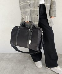 UNGRID bag/アングリッド Ungrid 牛革×ナイロン ラージボストンバッグ（旅行用キャリーオン）/505834154