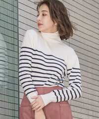 ketty/モッチリしっとりシアバター加工 ボーダータートルネックニット ≪手洗い可能≫/505835300