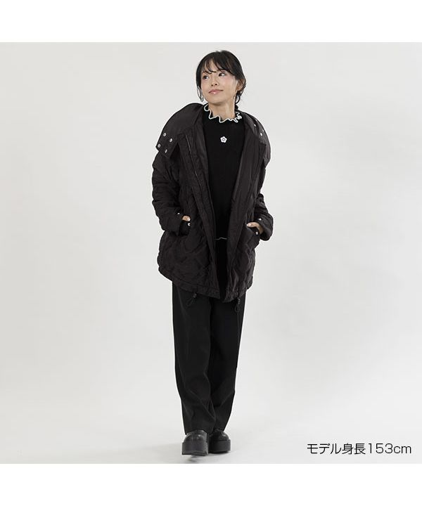 ロゴエンブロ中綿 ブルゾン　マリクワ マリークワント MARY QUANT ロゴエンブロ中綿 ブルゾン