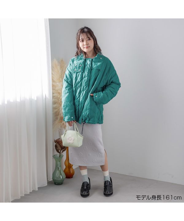 ロゴエンブロ中綿 ブルゾン　マリクワ マリークワント MARY QUANT ロゴエンブロ中綿 ブルゾン