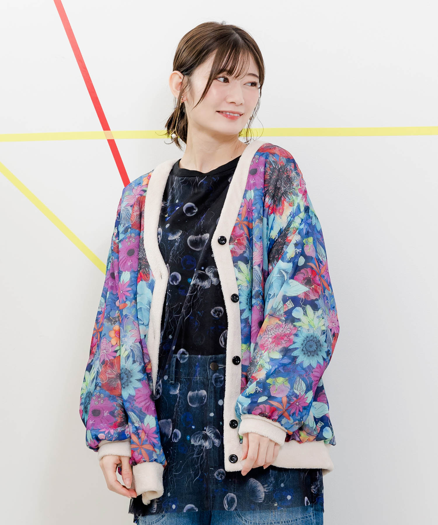 セール】スカラー ScoLar カラフルな花柄×シフォン ふわふわ