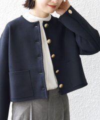 SHIPS WOMEN/*〈手洗い可能〉 ミラノリブ ゴールド ボタン ニット ジャケット 24SS ◇/505840164