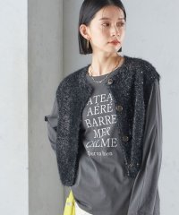 SHIPS WOMEN/*〈手洗い可能〉グリッター ラメ フェザー ベスト 24SS ◇/505840286