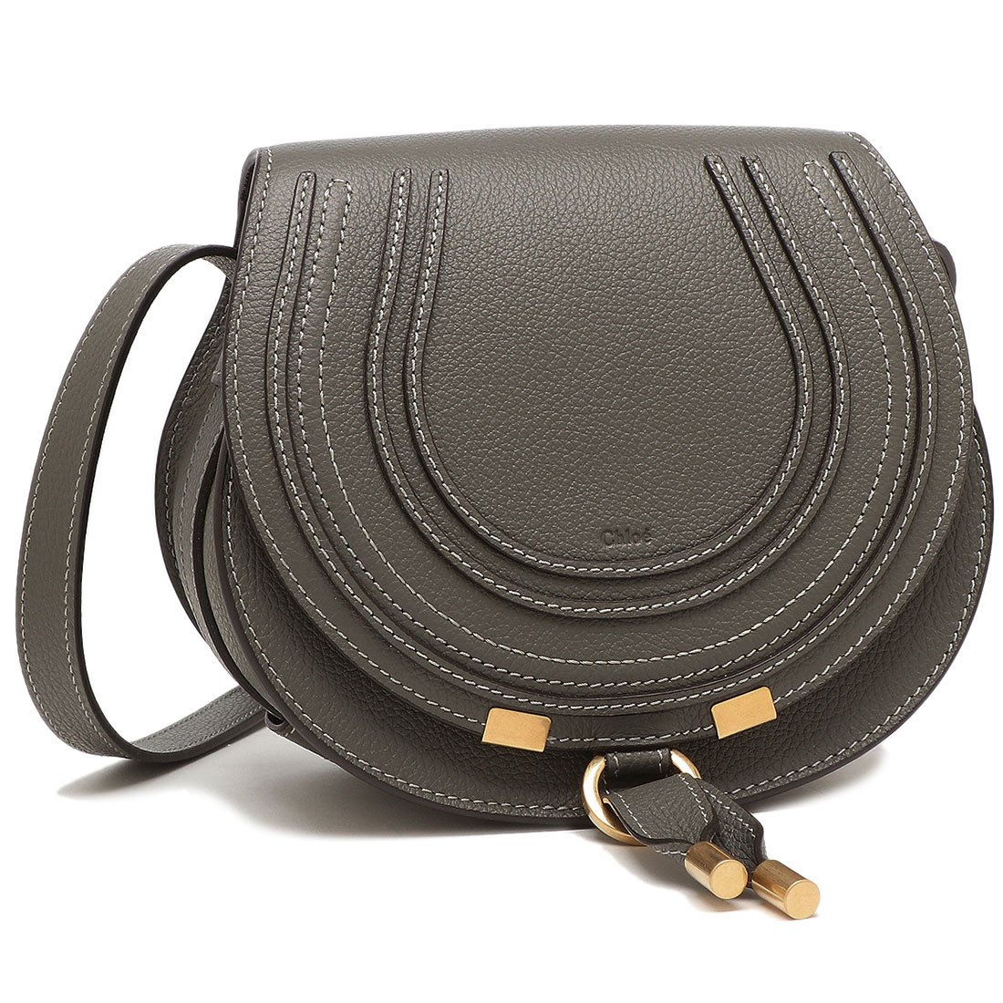 Chloé グレー ハンドバッグ ショルダーストラップ付き Chloé グレー ハンドバッグ ショルダーストラップ付き