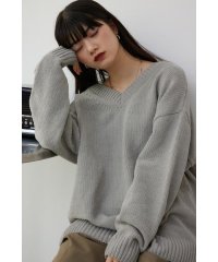 AZUL by moussy/モールヤーン2ウェイシンプルニットトップス/505842555