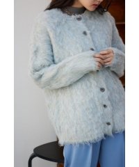 AZUL by moussy/シャギーボタンロングカーディガン/505842567