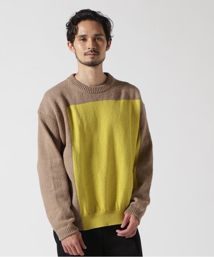 YOKE/ヨーク/Intarsia Crewneck Sweater ニット